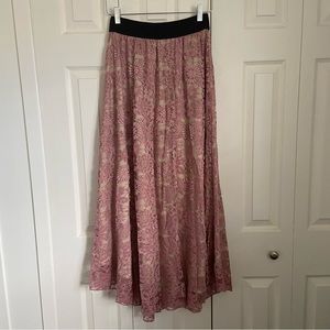 LuLaRoe | Lucy Skirt Dusty Pink Lace XS